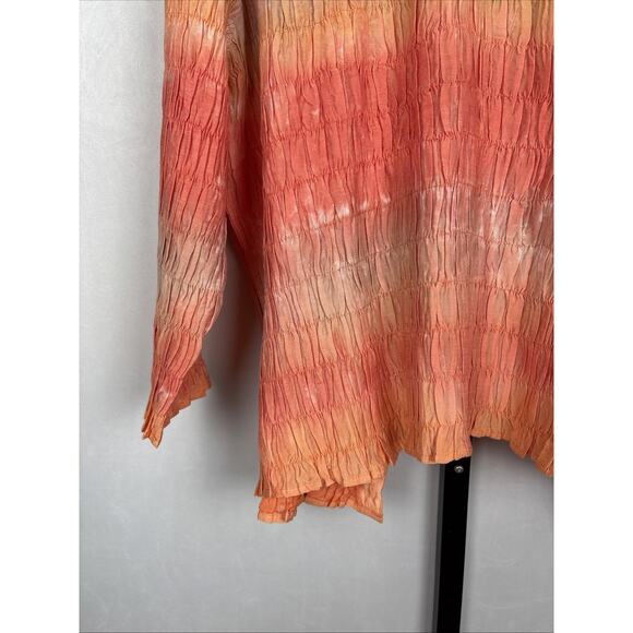 NEW Chico's Adamma Open Front Jacket Women's XL Ruched Sunset Ombre Soft Stretch - Picture 10 of 13